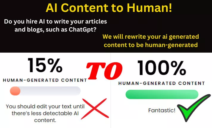 I will rewrite your ai content to make it human and pass ai detection