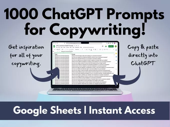 I will provide you 1000 chatgpt prompt for copywriting to boost your sales