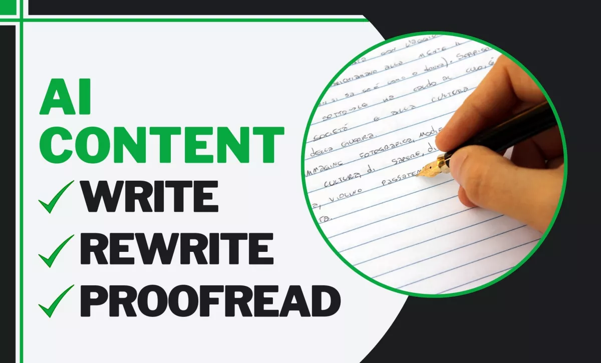 I will write rewrite proofread copy edit ai content article blog essay e book resume