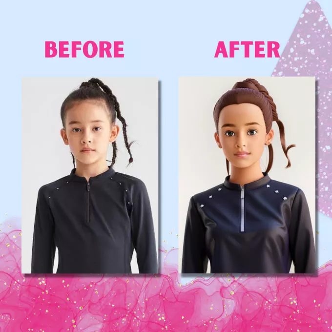 I will create a custom barbie doll like portrait, personalized photo editing