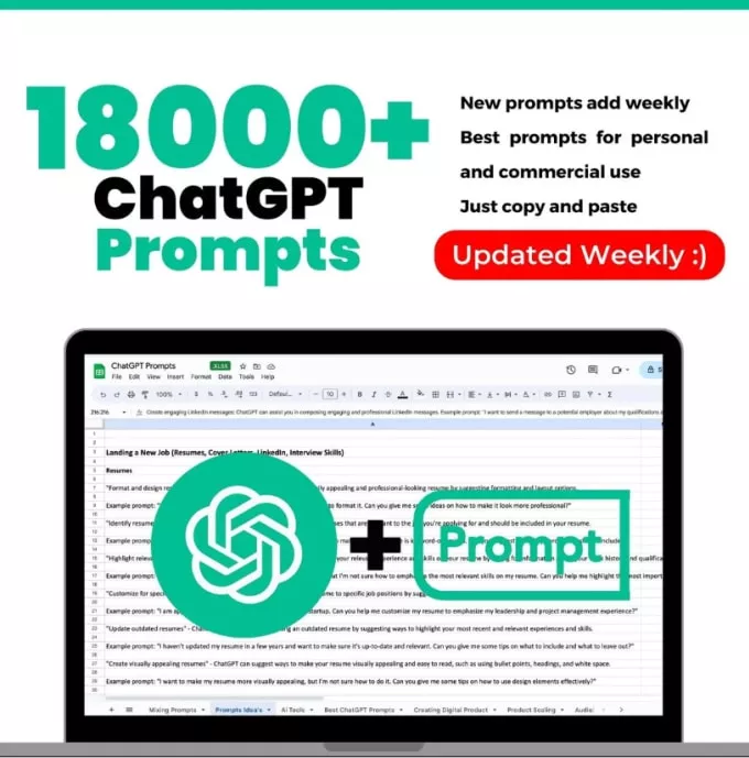 I will give you 18000 plus high quality chatgpt prompts