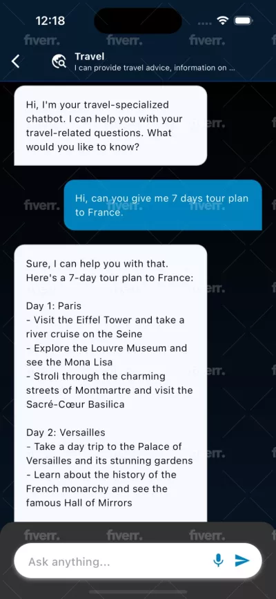 I will develop openai, dalle, chat gpt app for mobile or web app