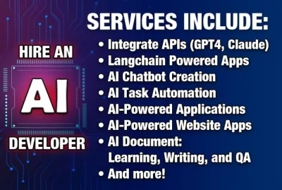 I will develop chat gpt or web apps using openai and langchain