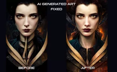 I will fix, edit and enhance your ai generated art repainting it